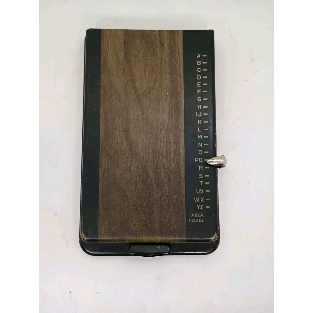 Vintage Mid Century Address Book Holder Telephone Pencilist Model E Bates Mfg US
